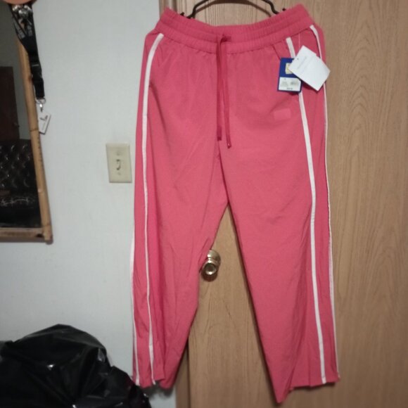 NEW JoyLab™ Women's Mid-Rise Piped Track Pants Coral Rose - Picture 3 of 8